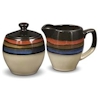 Pfaltzgraff Galaxy Red Sugar & Creamer Set