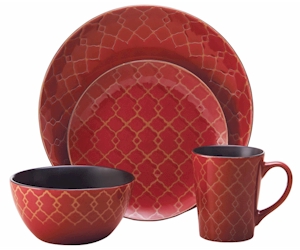 Pfaltzgraff Vintage Lattice Red