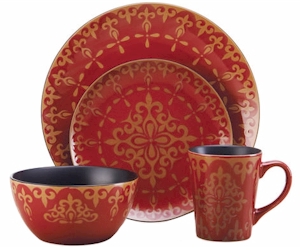 Pfaltzgraff Vintage Scroll Red