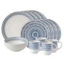 Royal Doulton Cobalt Blue Chevron Dinnerware Set