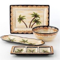 palm tree china dinnerware