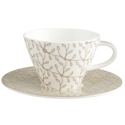 Villeroy & Boch Caffe Club Floral Caramel Breakfast Cup & Saucer