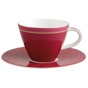 Villeroy & Boch Caffe Club Uni Berry Tea Cup & Saucer