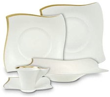 Villeroy & Boch ニューウェイブ プレミアム ゴールド3点セット Discontinued Villeroy & Boch NewWave Premium Gold Fine China