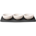 Villeroy & Boch NewMoon Dip Bowls & Tray