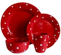 Waechtersbach Polka Dots Red