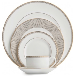 Lismore Diamond Gold Fine China by Waterford